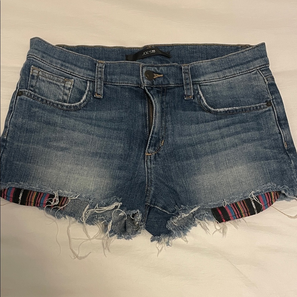 Joe's Jeans Blue Distressed Jean Shorts